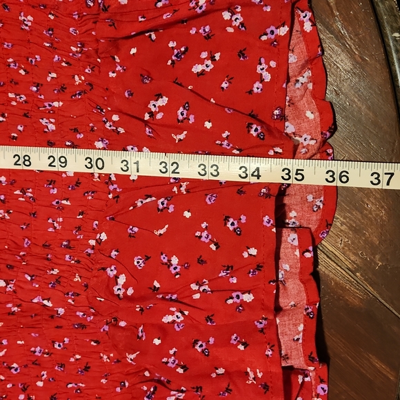 MWOT Nobo Red Shirred Dress with Ruffle (0618) 💥 - Picture 8 of 8